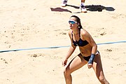 Deutsch: Beachvolleyball bei den Olympischen Jugendspielen 2018; Tag 9, 15. Oktober 2018; Mädchen, Viertelfinale: Italien-China 2–0 (21–16/21–9) English: Beach volleyball at the 2018 Summer Youth Olympics at 15 October 2018 – Girls Quarterfinals: Italy-China 2–0 (21–16/21–9)