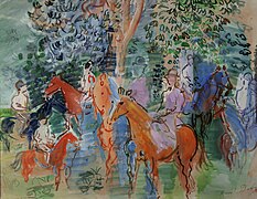 La famille du comte Harry Kessler à cheval - Raoul Dufy - Fondation Bemberg Toulouse