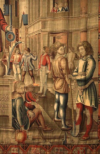 File:Benedetto da milano e collaboratori su disegno del bramantino, arazzi trivulzio, gennaio, 1504 ca.-1509, 05.JPG