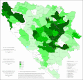 Udio muslimana po općinama (2013)