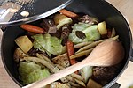 Bouilli de légumes, también llamado Bouilli Québécois.