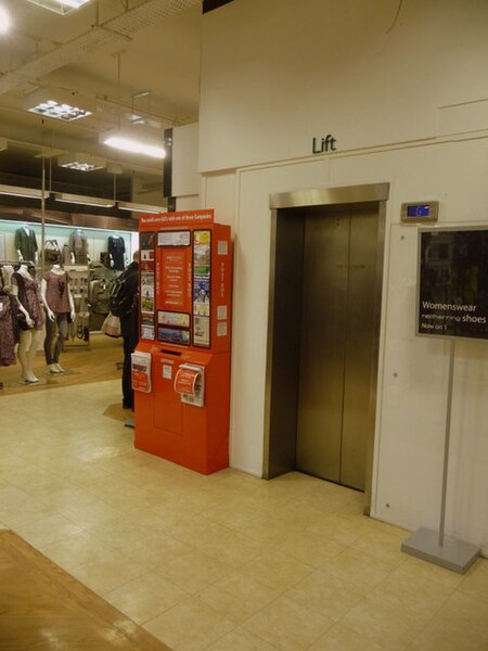 File:Bournemouth, postbox within Debenham's - geograph.org.uk - 1713512.jpg