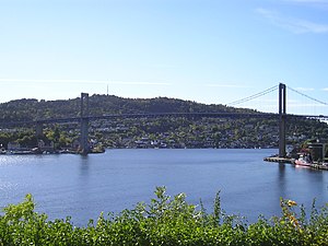 Riksväg 354 vid Breviksbron.