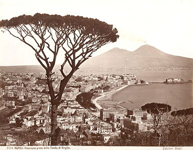 La baie de Naples par Giacomo Brogi (1822-1881)