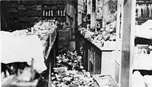 Le rovine di negozi a Monaco dopo i saccheggi