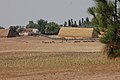Stockage de paille dans une ferme (région de Meknès)