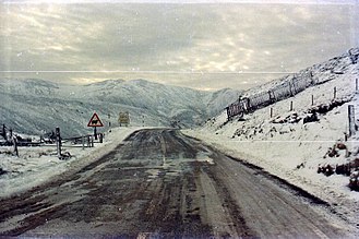 Cairnwell Pass, Blick nach Süden im Winter