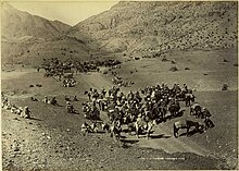 A caravan in the Khyber Pass c. 1880s Caravan, Khyber Pass, photo by Bourne and Shepherd c1880s.jpg