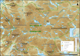 Carte de la partie centrale du plateau