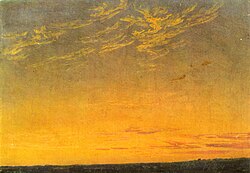 Caspar David Friedrich: Evening with clouds