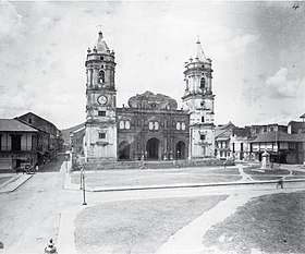 Ilustrační obrázek zemětřesení v Panamě z roku 1882