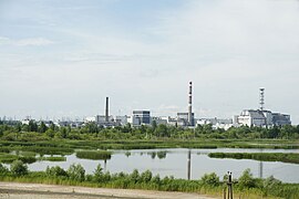 Tšernobylin käytöstä poistettu ydinvoimala Kiovan alueella.