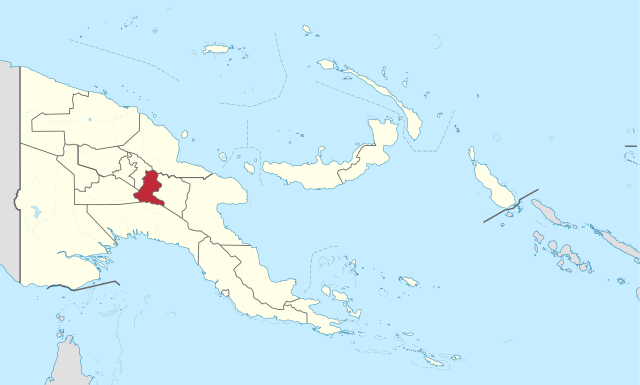 Provinsens läge i Papua Nya Guinea
