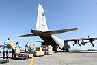Unloading of aid packages donated by China at Villamor Air Base