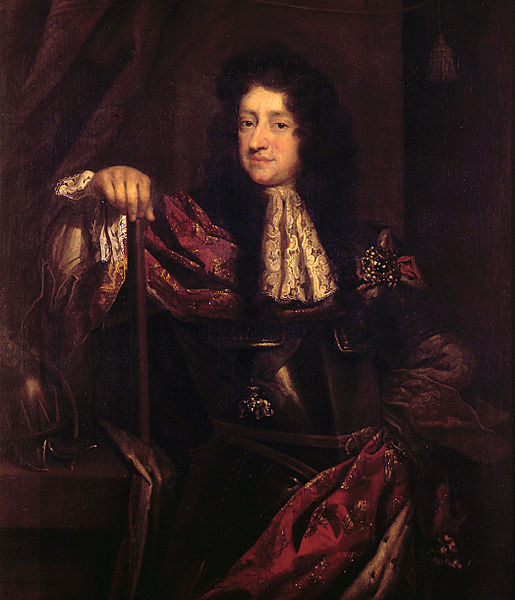 Portrait by Jacob d'Agar, c. 1685. The king poses with his hand authoritatively placed on the marshal's baton, as a true absolute monarch.