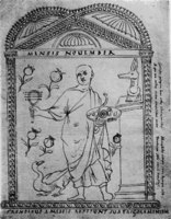 De maand november, uit de Chronograaf van 354 van de Romeinse kalligraaf Filocalus