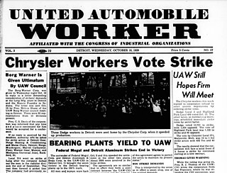 <span class="mw-page-title-main">Chrysler Auto Strike</span> 1939 labor action, United States