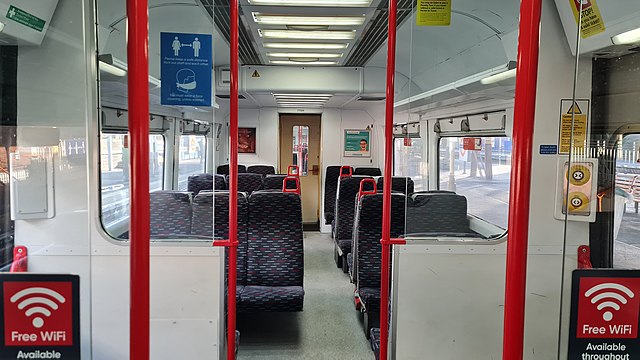 Greater Anglia Class 317/5 standard-class saloon in 2021