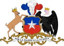 Coat of arms of Chile, huemul in left Coat of arms of Chile.svg