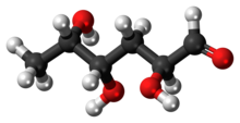 Bola-dan-stick model colitose molekul