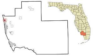 Collier County Florida Incorporated og Unincorporated areas Naples Park Highlighted.svg