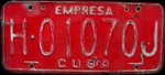 Kuba poznávací značka Empresa 1978.png