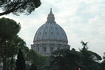 La Cupola di San Pietro vista dai Musei Vaticani