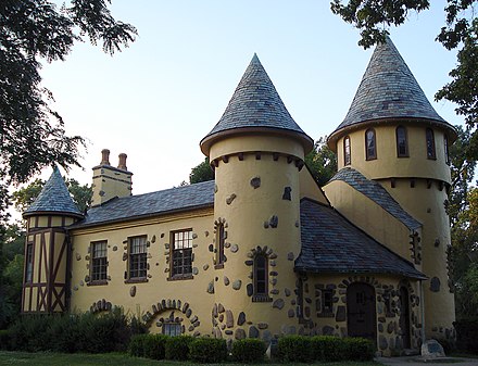 Curwood Castle, listed on the National Register of Historic Places