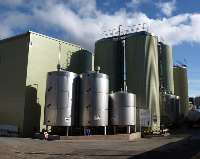 Storage silos at the Milk Link creamery, which produces UHT milk