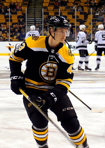 Heinen with the Boston Bruins in 2017