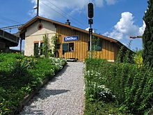 Das Gebäude des ersten Bahnhofes von 1847 (2010)