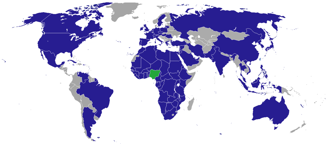 Liste der Auslandsvertretungen Nigerias