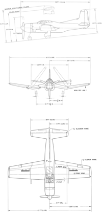 Thumbnail for File:Douglas BTD Destroyer 3-view line drawing.png