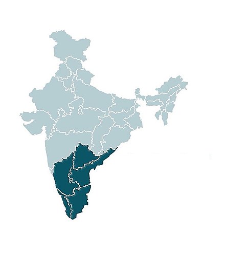 Location of South India