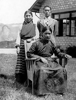 Dudjom Rinpoche with Prince Paljor Namgyal and Maharani Kunzang Dechen Tshomo Namgyal.jpg