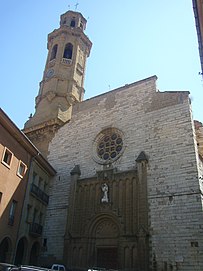 Façana i campanar de l'església de Sant Jaume