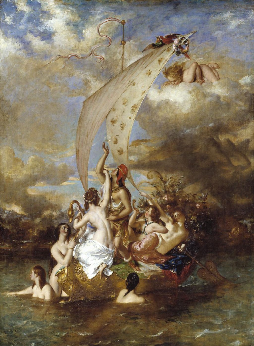 "Youth on the Prow, and Pleasure at the Helm" by William Etty