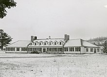 Bancroft Hospital, 1951 Exterior view of Bancroft Red Cross Hospital.jpg