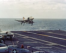 VF-14 F-4B landing on USS John F. Kennedy in 1968 F-4B Phantom II of VF-14 landing on USS John F. Kennedy (CVA-67) on 9 December 1968 (6430103).jpg