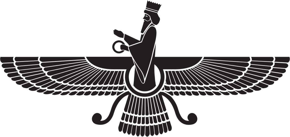 File Faravahar Bw Svg Wikimedia Commons