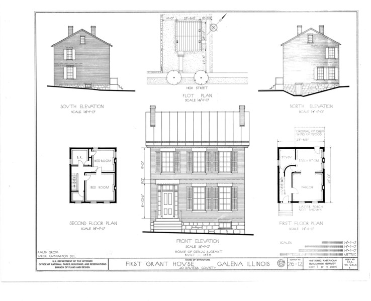 File:First Grant House, 121 South High Street, Galena, Jo Daviess County, IL HABS ILL,43-GALA,2- (sheet 1 of 2).tif