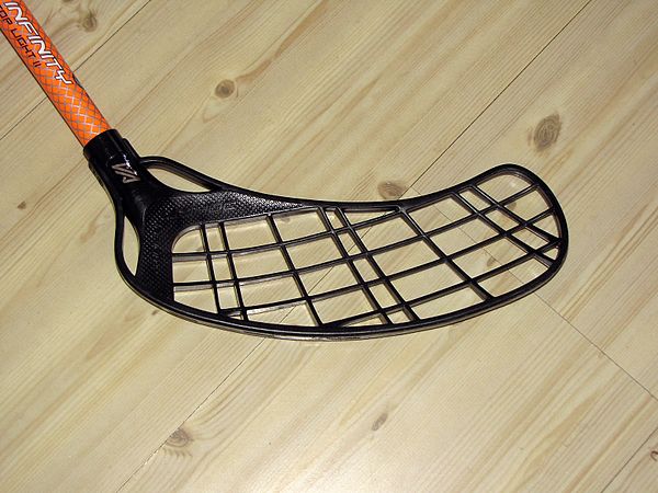 Floorball stick blade that is held on the left side