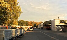 Erhaltene Hangar auf dem heutigen SÖR-Betriebshof.