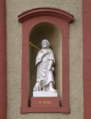 English: Catholic Church (Statue of St. Rochus) in Kaemmerzell Kaemmerzeller Strasse, Fulda, Hesse, Germany This is a picture of the Hessian Kulturdenkmal (cultural monument) with the ID Unknown? (Wikidata)