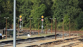 Signalisation mécanique en direction de Brive.