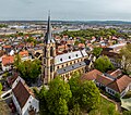 * Nomination Catholic parish church of St Joseph in Bamberg's Gaustadt district, aerial view --Ermell 04:21, 21 May 2024 (UTC) * Promotion  Support Good quality.--Tournasol7 04:26, 21 May 2024 (UTC)