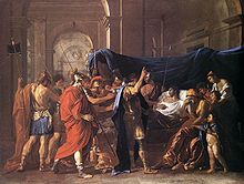 La mort de Germanicus, tableau de Nicolas Poussin, 1627.
