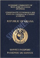 Service Ghanaian Biometric Passport (Space Cadet with chip ).