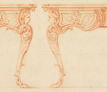 Diseño para un escritorio de Gilles-Marie Oppenordt (1675-1700)