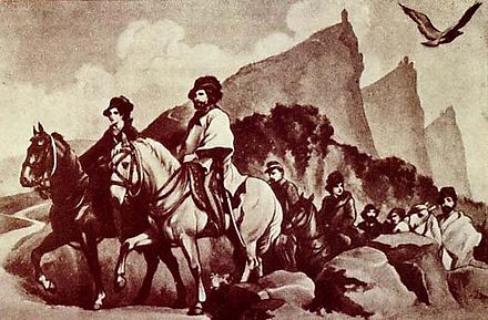 Anita and Giuseppe Garibaldi in San Marino, 1849
